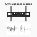 ESTILLO GEAR Draaibare TV-beugel voor 37-75″ | Max 45 kg | VESA 200×200/400×400/600×500