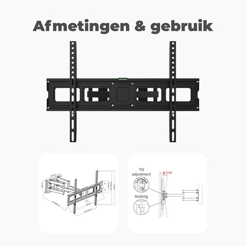 ESTILLO GEAR Draaibare TV-beugel voor 37-75″ | Max 45 kg | VESA 200×200/400×400/600×500
