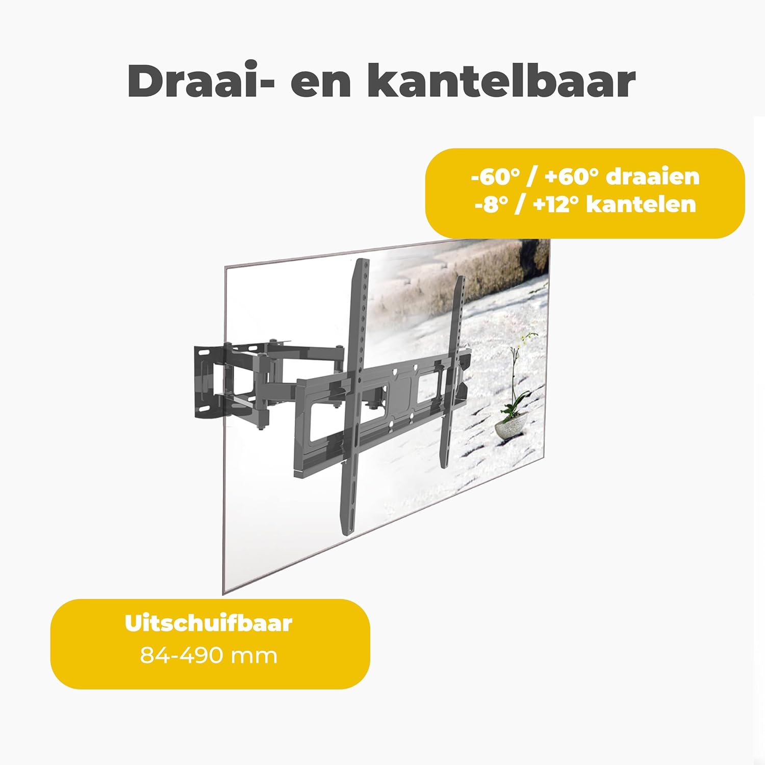 ESTILLO GEAR Draaibare TV-beugel voor 37-75″ | Max 45 kg | VESA 200×200/400×400/600×500